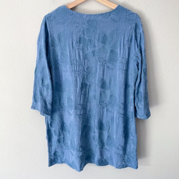 Soft Surroundings Cecile Embroidered Floral Tunic Size M - Picture 2 of 14